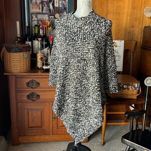 Beautiful Black and White Poncho